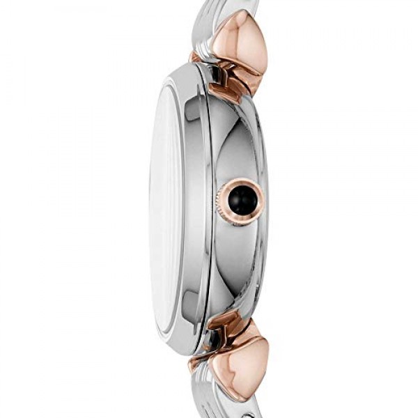 엠포리오 아르마니 AR11222 여성용 아날로그 쿼츠 시계(스테인리스 스틸 스트랩 포함), 실버/블랙, 팔찌