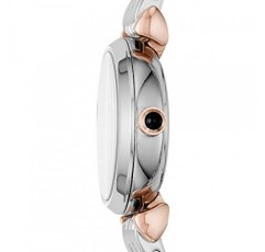 엠포리오 아르마니 AR11222 여성용 아날로그 쿼츠 시계(스테인리스 스틸 스트랩 포함), 실버/블랙, 팔찌