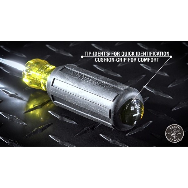 Klein Tools 605-6 1/4인치 캐비닛 팁 드라이버, 고강도, 6인치, 미국산