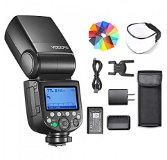 소니 카메라 플래시 스피드라이트용 Godox V860III-S 플래시 7.2V/2600mAh 리튬 이온 배터리, 2.4G 무선 HSS 1/8000 1.5s 재활용 시간 10레벨 소니 카메라용 LED 모델링 라이트(업그레