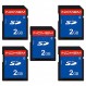 INDMEM 5팩 SD 카드 2GB 클래스 4 플래시 메모리 카드 2G SLC Stanard 보안 디지털 카드