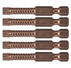 VEGA T20 TORX 임팩트 드라이버 비트. Impactech 전문가 등급 충격 등급 T-20 TORX 2 비트. (5개 팩) P150T20A-5