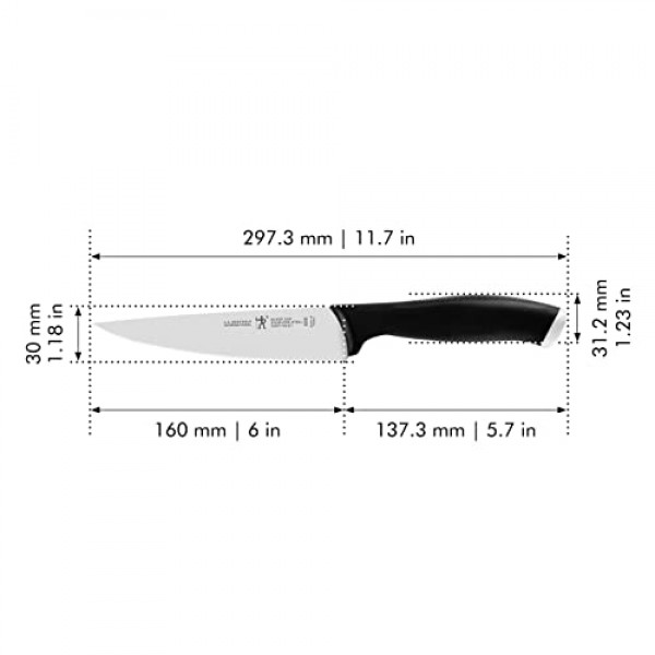 HENCKELS Silvercap Razor-Sharp 6인치 만능 칼, 토마토 칼, 100년 이상의 숙련된 기술을 바탕으로 제작된 독일 기술, 스테인리스 스틸