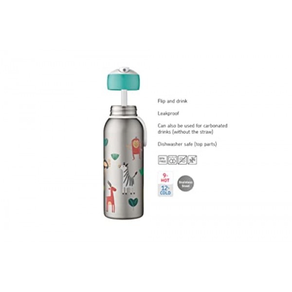메팔 보온병 플립업 캠퍼스 350ml-핑크, 스테인리스 스틸, 블루