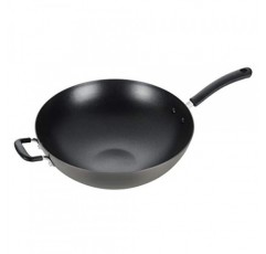 T-fal Ultimate 경질 양극산화 처리된 붙지 않는 웍 14인치 오븐 사용 가능 350F 조리기구, 냄비 및 팬, 식기세척기 사용 가능 검정색