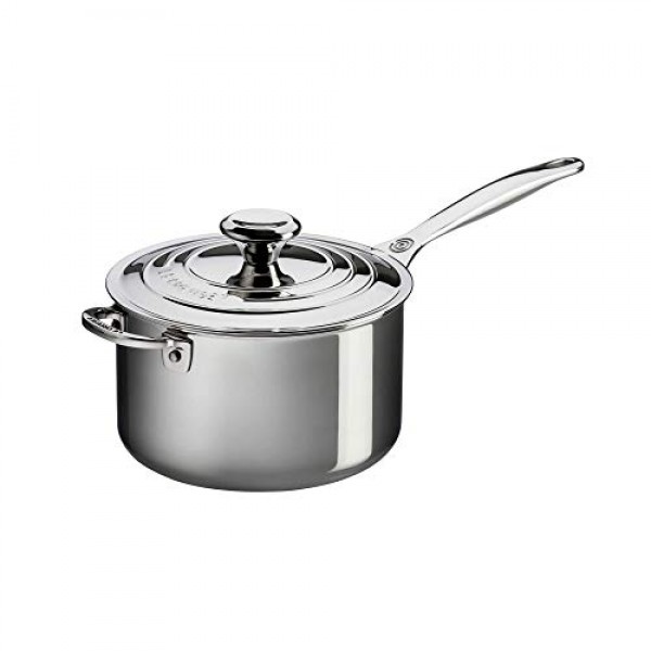 Le Creuset 삼겹 스테인리스 스틸 4쿼트 냄비(도우미 손잡이 포함)
