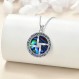 YAFEINI Brigid's Cross 목걸이 스털링 실버 종교 전복 껍질 St Brigid's Day 크로스 펜던트 목걸이 여성용 보석 십대 소녀, 스털링 실버, Brigid