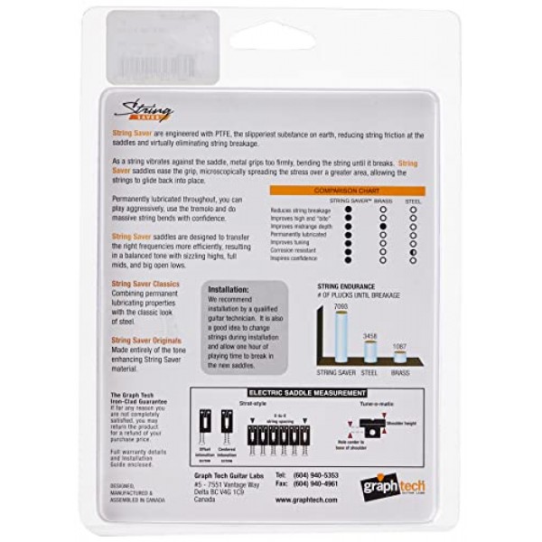 일렉트릭 기타용 Graphtech 현 안장 (PG-8000-00)