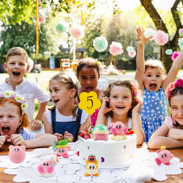 컵케익 토퍼, 어린이 생일 케이크 장식 8 조각, 케이크 토퍼, 피규어 케이크 장식, 생일 케이크 장식, 소녀를위한 장식 케이크 color-xz