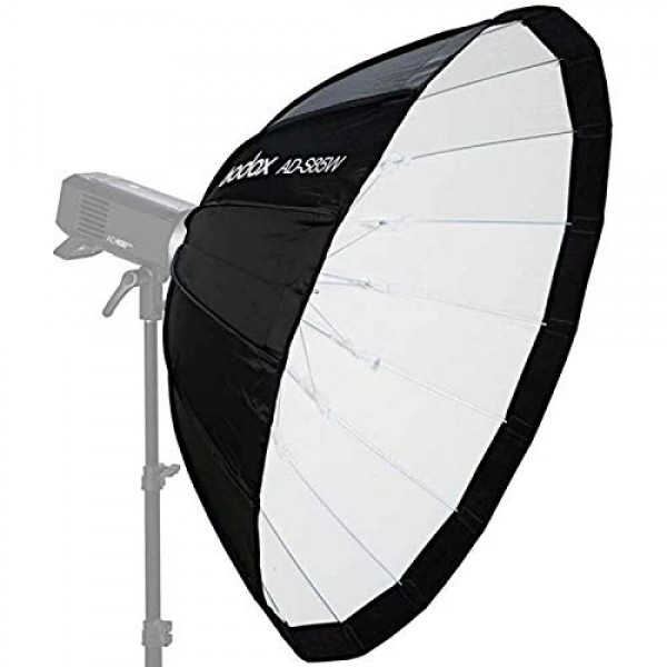 AD400Pro AD300Pro 스피드라이트 플래시 모노라이트 및 ML60 ML60Bi LED 비디오 조명(흰색 내부)용 Godox 마운트가 포함된 Godox 휴대용 우산 사진 조명 소프트박스 33.5''