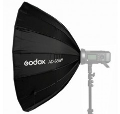 AD400Pro AD300Pro 스피드라이트 플래시 모노라이트 및 ML60 ML60Bi LED 비디오 조명(흰색 내부)용 Godox 마운트가 포함된 Godox 휴대용 우산 사진 조명 소프트박스 33.5''