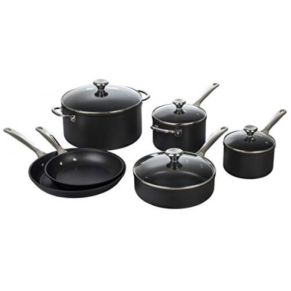 Le Creuset 강화 논스틱 PRO 조리기구 세트, 10개, 그레이