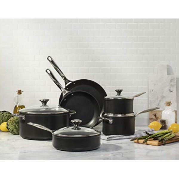 Le Creuset 강화 논스틱 PRO 조리기구 세트, 10개, 그레이