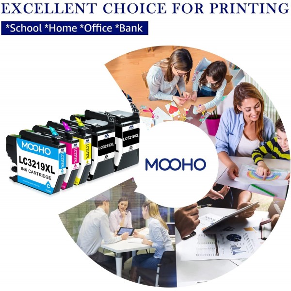 MOOHO LC3219XL 잉크 카트리지 Brother LC3219XL LC3217 MFC-J6930DW MFC-J5335DW MFC-J6530DW MFC-J5330DW MFC-J5730DW MFC-J5730DW MFC-J693와 호환 가능