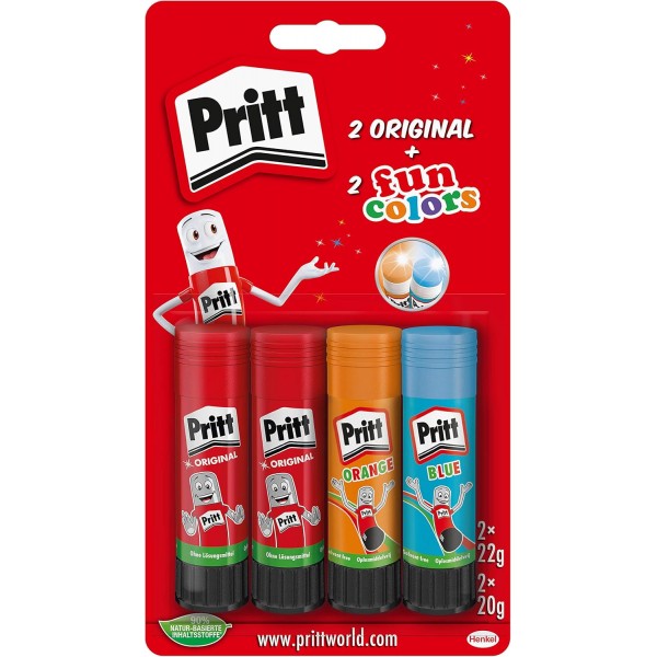 Staedtler 14410NC12 - 노리스 클럽 수채화 색연필 12가지 선명한 색상 + Pritt 풀 스틱 안전하고 어린이 친화적인 풀 스틱 4개 세트 1케이스 12색 색연필