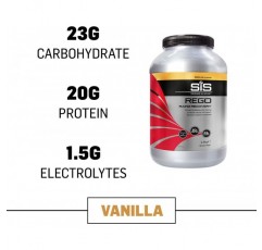 SiS Rego Rapid Recovery 단백질 및 탄수화물 쉐이크, 바닐라 맛 완전 회복 제품, 글루텐 프리 및 유제품 프리 - 2.5kg (50인분) 바닐라 맛 2.5KG