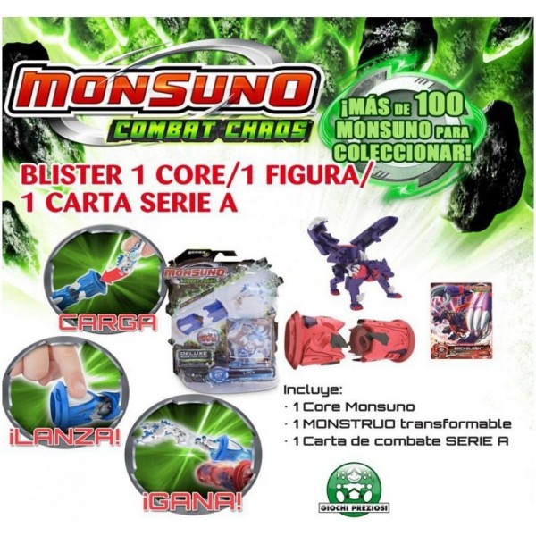 Monsuno – 블리스터 1 코어/1 그림/1 레터 A-Giochi Preziosi 52475
