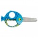 Fiskars 물고기 모티브가 있는 어린이용 동물 가위, 4세 이상, 길이: 13 cm, 오른손잡이 및 왼손잡이용, 스테인리스 스틸 칼날/플라스틱 손잡이, 파란색, 1003746