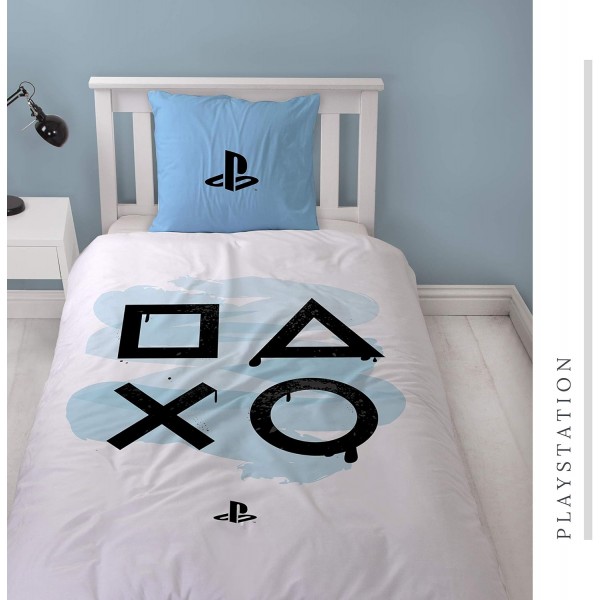 Character World Playstation 침대 시트 135x200 + 베갯잇 80x80 Gamer Playstation · 면 100% · Teenage 침대 시트