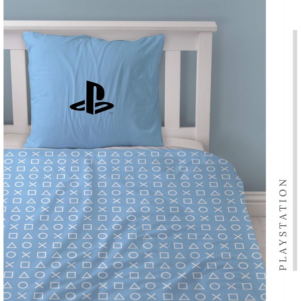 Character World Playstation 침대 시트 135x200 + 베갯잇 80x80 Gamer Playstation · 면 100% · Teenage 침대 시트