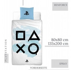 Character World Playstation 침대 시트 135x200 + 베갯잇 80x80 Gamer Playstation · 면 100% · Teenage 침대 시트