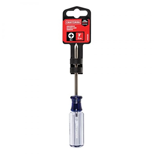 CRAFTSMAN 십자 드라이버 #1 x 3인치, 아세테이트 손잡이(CMHT65002)