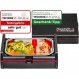 ROMMELSBACHER 전기 가열식 도시락 상자 HB 100 Heatsbox - 음식 가열용, 시간 사전 선택, 스테인리스 스틸 그릇(925ml), 운반용 뚜껑, 앱 및 수동으로 제어 가능, 100와트, 검정색