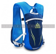 AONIJIE Professional 5.5L 야외 수화 팩 Mochilas Trail Marathoner 러닝 레이싱 수화 조끼 Blue One Size