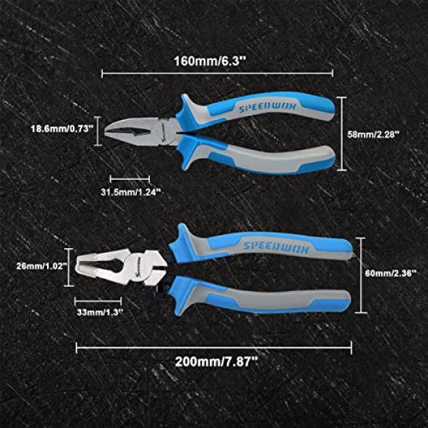 SPEEDWOX 2 Pcs 유리 실행 펜치 및 차단기 Grozer 펜치 세트 2 쌍의 고무 팁이있는 전문 유리 Grozing 펜치 스테인드 글라스 작업 모자이크 깨는 도구 용 키 Fob 펜치