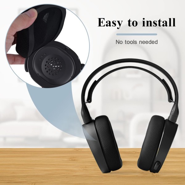 SPDYCESS Arctis 1 3 5 7 9X Arctis Pro Arctis Prime 헤드폰용 교체용 이어 패드 1쌍 - 헤드폰을 보호하기 위한 메모리 폼 헤드폰 이어 패드 액세서리, 파란색