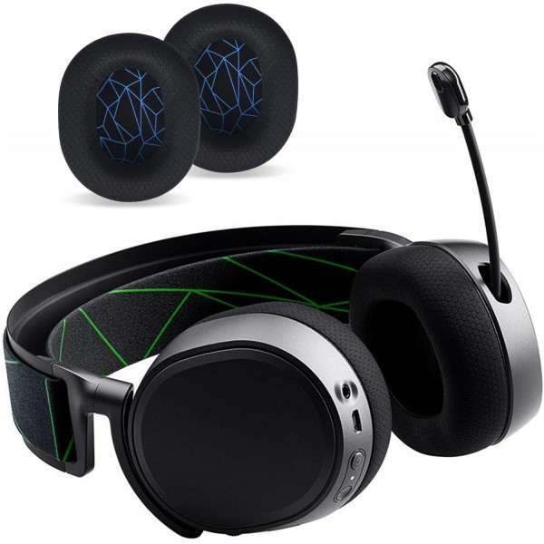 SPDYCESS Arctis 1 3 5 7 9X Arctis Pro Arctis Prime 헤드폰용 교체용 이어 패드 1쌍 - 헤드폰을 보호하기 위한 메모리 폼 헤드폰 이어 패드 액세서리, 파란색
