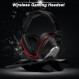 PS4,PS4 슬림 닌텐도 스위치 및 PC용 HUHD 2.4G 무선 게임용 헤드셋 Deep Bass 및 Rotating Metal Earcups Single