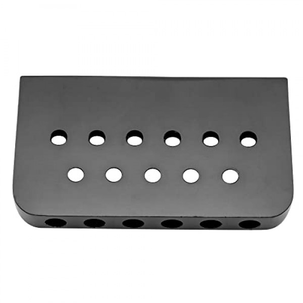 Musiclily 52.5mm 고정 하드테일 브릿지 6현 펜더 Strat Stratocaster 텔레 텔레캐스터 기타 교체용 비트레몰로 일렉트릭 기타 브릿지, 블랙