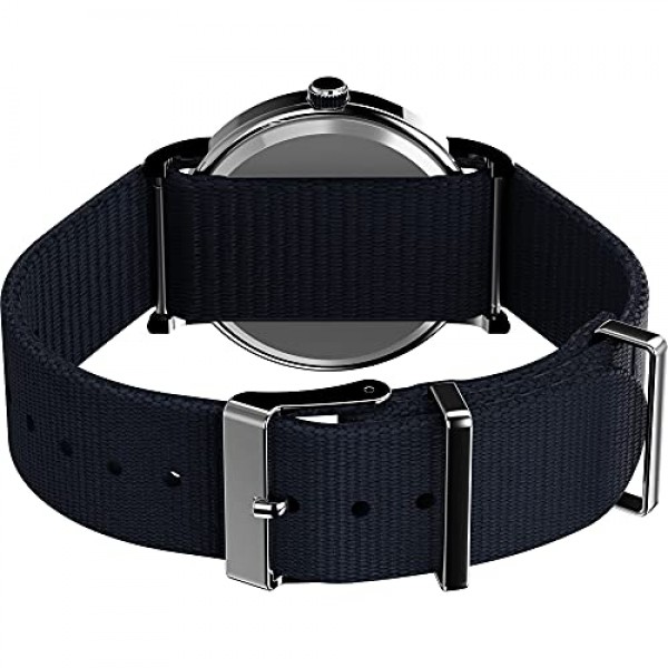 타이멕스 유니섹스 TW2R41100 위켄더 38mm 피너츠 찰리 브라운 나일론 슬립스루 스트랩 시계