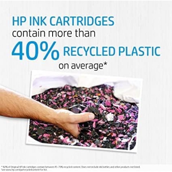HP 62 검정 잉크 카트리지 트윈 팩 및 잉크 트레이더 무료 재활용품 팩