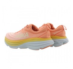 HOKA ONE ONE 본다이 8 여성 신발 사이즈 8, 색상: 쉘 코랄/피치 파르페
