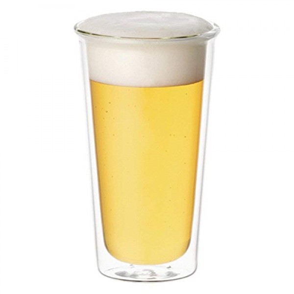 이중벽 맥주잔 2개 세트 - Kinto Cast - 340ml(11.5fl. oz.)(일본 수입)