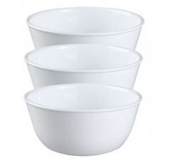 Corelle Coordinates Wh Corelle Livingware 슈퍼 수프/시리얼 그릇, 28온스, 겨울 프로스트 화이트, 3개 세트