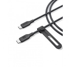 Anker USB C-C 충전기 케이블(240W, 6피트), iPhone 15/15 Plus/ 15 Pro/ 15 Pro Max, MacBook Pro 2020, iPad Pro 2020, iPad Air 4, Samsung Galaxy S23(팬텀 블랙)용 바이오 브레이드