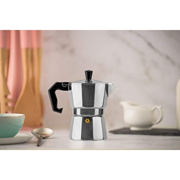 Mixpresso 알루미늄 모카 스토브 커피 메이커, 가스용 모카 포트 커피 메이커, 전기 스토브 탑, 클래식 이탈리안 커피 메이커, 에스프레소 메이커 스토브 탑, 캠핑 포트 3 