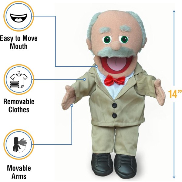 EPHIIONIY 35,6 cm Pops, 히스패닉 Großvater, Handpuppe