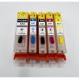 케이티 식용 잉크 리필 가능 케이티 식용 PGI-580BK / CLI-581 BK/C/M/Y 잉크 카트리지(580xl / 581xl) 자동 재설정 칩이 있는 Canon TS705 프린터 풀 세트와 호환 가능