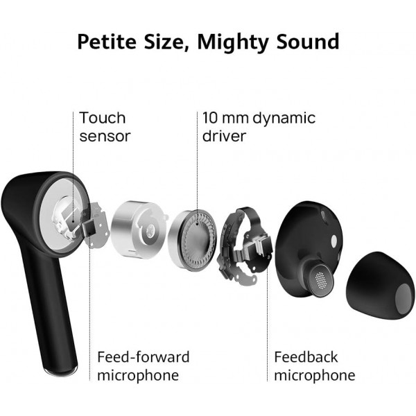 HUAWEI FreeBuds 3i 무선 헤드폰(탁월한 소음 제거 기능 포함)(마이크 3개, Bluetooth 연결, 10mm 다이내믹 드라이버, 간편한 페어링), 블랙