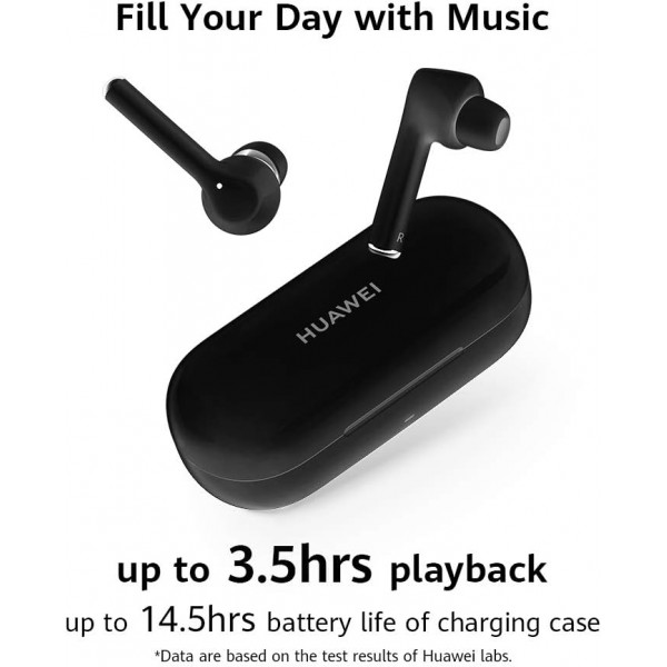 HUAWEI FreeBuds 3i 무선 헤드폰(탁월한 소음 제거 기능 포함)(마이크 3개, Bluetooth 연결, 10mm 다이내믹 드라이버, 간편한 페어링), 블랙