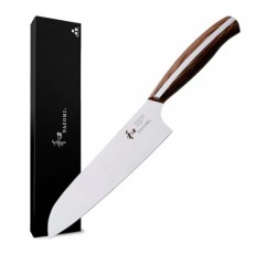 [NAGOMI] 7인치 고기, 생선, 야채용 만능칼 | 인체공학적 손잡이가 있는 전문가 품질의 일본산 SANTOKU 식칼 | 스테인레스 스틸 울트라 샤프 | 선물 상자