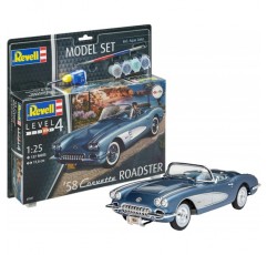 Revell 12 Voiture 67037 58 Corvette 로드스터 자동차 모델 키트 1:25