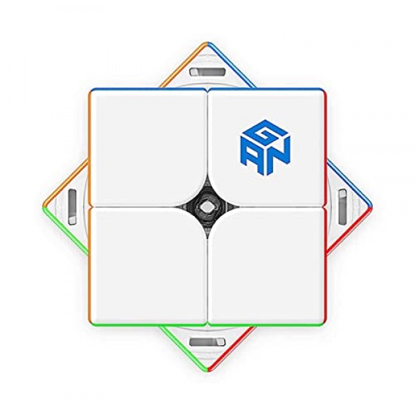 CuberShop GAN 251 M Leap, 2021 전문 Cubers를 위한 새로운 2x2 자기 속도 큐브, 최고의 Gans 2x2x2 스티커가 없는 자기 속도 큐브 표준 버전, 63개의 자석(251M 서리로 덥은 표면)