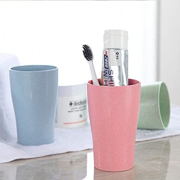 shopwithgreen 13.5온스 밀짚 컵, 깨지지 않는 음료수 잔 쌓을 수 있음 | 재사용 가능한 물 텀블러, 커피, 와인, 캠핑, BPA 프리용 머그 세트 | 식기세척기 및 전자레인지 금고