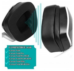 Corsair Void RGB Elite/Corsair Void/Pro/Void RGB SE 게임용 헤드셋과 호환되는 냉각 젤 교체용 이어 패드 업그레이드 7.1 메모리 폼 두께 증가(세트 1)