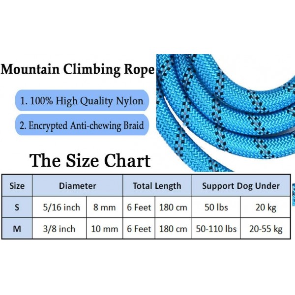 Moonpet 개 가죽 끈 리트리버 가죽 끈 (Stop Moxon Leash 포함) 작은 개, 180cm, 파란색 6 FT * 0.3 ''작은 개 파란색 용 칼라 조절 가능한 가죽 끈이있는 내구성있는 부드러운 반사